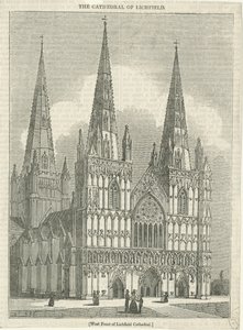 Lichfield Cathedral - West Front: houtsnede, nd [?19e eeuw]