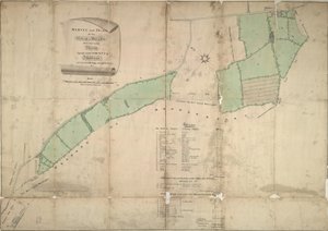 Kaart van Willesden, Londen (litho) door School English