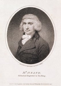 Mr. Heath, Historische Graveur van de Koning, uitgegeven voor de Eigenaren van Monthly Mirror, door T. Bellamy door School English