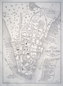 Plan van New York in 1729