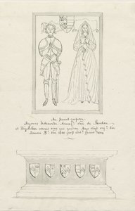 Sandon Kerk - Graf van Hugh Erdeswicke en Elizabeth [Harcourt]