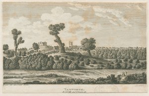 Tamworth Castle (gravure) door School English