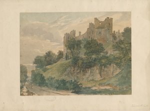 Tamworth Castle: aquareltekening, nd [?19e eeuw] door School English