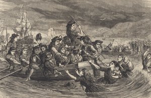 De Wilde Ganzen – Jacobitische Ierse soldaten verlaten Limerick naar Frankrijk in 1691 door School English