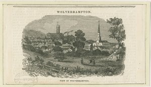 Wolverhampton - Verre uitzicht [vanaf de Penn Road]: houtsnede, nd [19e eeuw] door School English