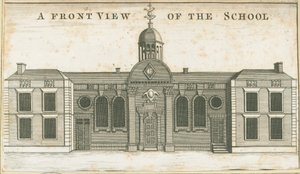 Wolverhampton - Grammar School: aquatint gravure, nd [c 1751]