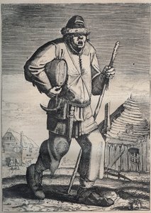 Inktenhandelaar - Vlaamse gravure door School Flemish