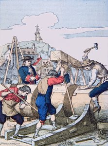 Een scheepswerf in de tijd van Lodewijk XIV door School French