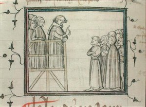 Karel V (1338-80) de Wijze die Predikt in Les Halles, Parijs, in 1364