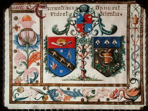 Wapenschilden van de barbier-chirurgen en de apothekers