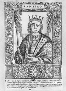 Ladislaus de Grootmoedige (gravure) door School French
