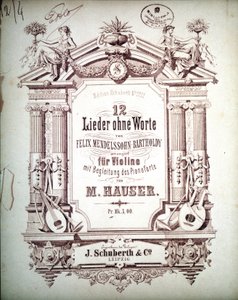 12 Liederen zonder woorden begeleid op piano, door Felix Mendelssohn