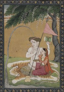 Shiva en Parvati op Tijgerhuid, c.1800