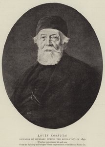 Louis Kossuth (litho) door School Hungarian