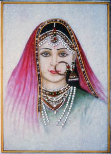 Een Rajasthani Dame door School Indian