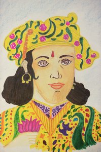 Keizer Ashoka (aquarel)