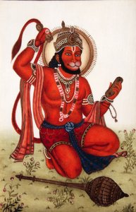 Heer Hanuman Miniatuurschilderij op Ivoor