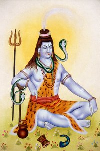 Heer Shiva Shanker miniatuurschildering op papier