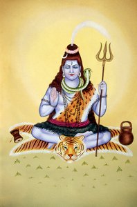 Heer Shiva Shanker Miniatuurschilderij op Papier door School Indian