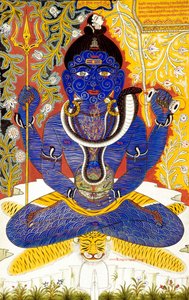 Heer Shiva Shanker Miniatuurschilderij op Papier Tantrik