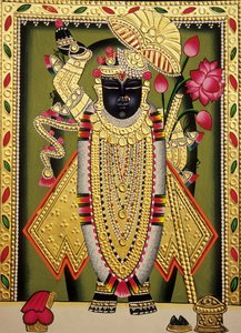 Heer Shrinathan Nathdwaran miniatuurschilderij op papier