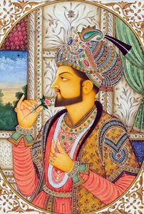 Miniatuurschildering Mogolkeizer Shah Jahan India Azië door School Indian