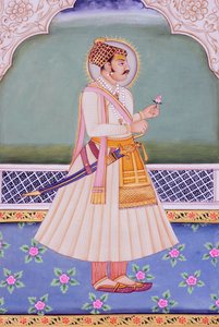Miniatuurschilderij van Mirza Raja Jai Singh, Jaipur door School Indian