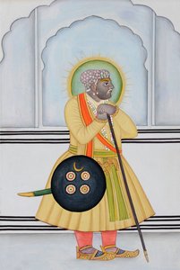 Miniatuurschildering van Mirza Raja Man Singh, Jaipur door School Indian