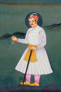 Mughal keizer Akbar door School Indian