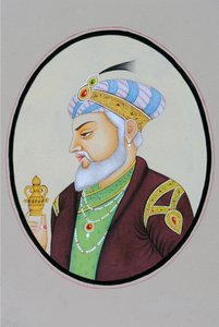 Miniatuurschilderij van Mughal Keizer Aurangzeb door School Indian