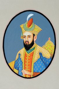 Miniatuurschilderij van Mughal keizer Babur door School Indian