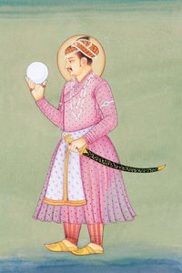 Miniatuurschilderij van Mughal Keizer Jahangir door School Indian