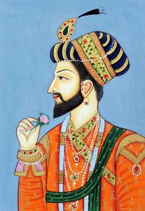 Miniatuurschilderij van Mughal Keizer Shah Jahan door School Indian