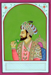 Miniatuurschilderij van Mughal Keizer Shah Jahan door School Indian