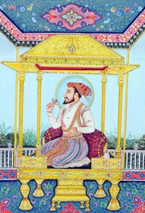 Miniatuurschilderij van Mughal-keizer Shah Jahan door School Indian