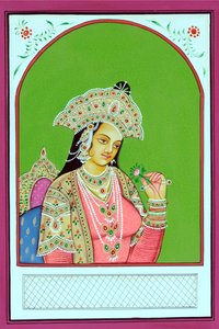 Miniatuurschilderij van Mughal Koningin Mumtaz Mahal