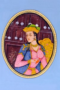 Miniatuurschilderij van koningin Mumtaz Mahal, India, Azië door School Indian