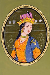 Miniatuurschilderij van Koningin Noorjahan India Azië door School Indian