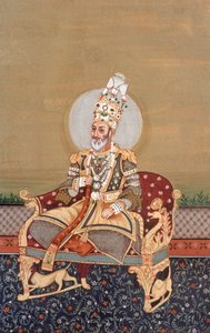 Mogul miniatuurschilderij Bahadurshah Jafer door School Indian