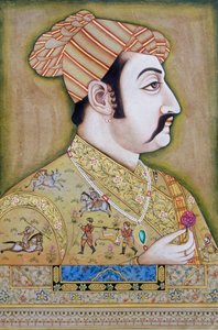 Mogol miniatuurschildering van Akbar