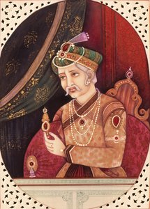 Schilderij van Mughal keizer Akbar 1956