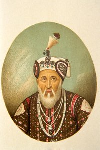 Portret van Mughal keizer Akbar Shah, India
