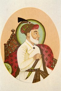 Portret van Mughal keizer Bahadur Shah, India door School Indian