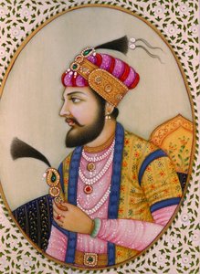 Portret van Mughal Keizer Shah Jahan Covey Schilderij door School Indian