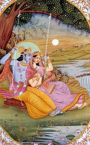Radha Krishna Miniatuurschildering, India