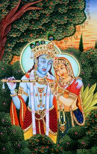 Radha Krishna Miniatuurschilderijen