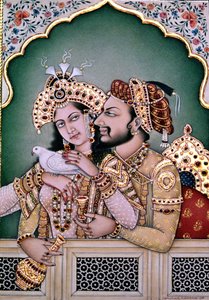 Shah Jahan (1592-1666) en zijn vrouw, Arjumand Banu Begum (d.1631) Mumtaz-i Mahal