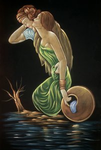 Sohni Mahiwal schilderij op fluweel