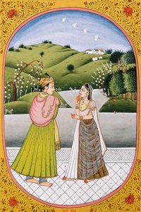 Jaar kalenderafbeelding en schilderij voor een hindoeïstische maand Marshes, India door School Indian