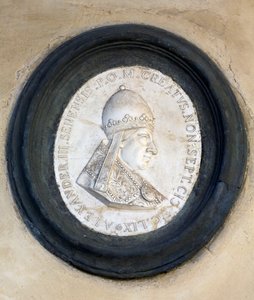 Bas-reliëf medaillon van Paus Alexander III door School Italian